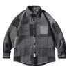 Men's Loose Versatile Contrast Color Coat Plaid Shirt