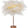 Feather Lamp Nordic Desk Lamp European-Style Bedroom Bedside Feather Table Lamp Night Light Table Lamp Decoration Modern