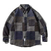 Men's Loose Versatile Contrast Color Coat Plaid Shirt