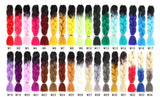 Colorful Synthetic hair Braids | Ombre Braiding