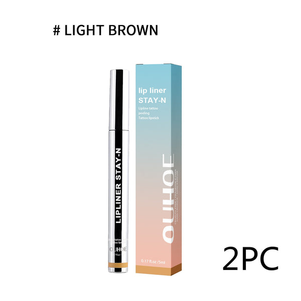 Lip Liner Pen Dark Brown | Waterproof Long Lasting Plump | Soft Lip Gloss Makeup