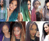 Colorful Synthetic hair Braids | Ombre Braiding