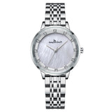 New Shell Surface Women's Waterproof Quartz Stainless Steel Band Watch