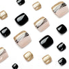 Women's Fashion Black Line Gold | Manicure Nails