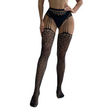 Sexy Pure Leopard Print Fishnet Leg Shaping Stockings Pantyhose