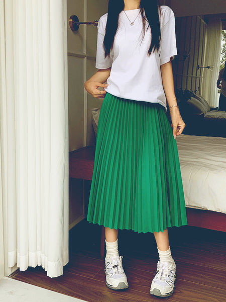 Classic Multicolor | Pleated Skirt | High Waist Slimming