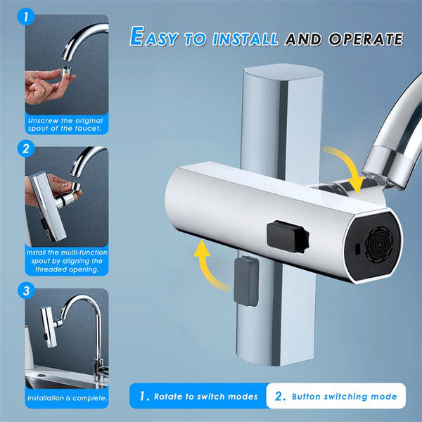 Kitchen Faucet Universal Rotating Multifunctional Water Nozzle For Kitchen