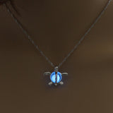 Fashion Moon Natural Glowing Stone Healing Necklace Women Gift Charm Luminous Pendant Necklace Jewelry