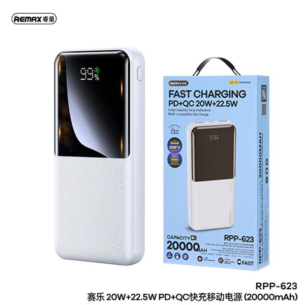 REMAX RPP-623 Power Bank 20000mAh 20W+22.5W PD+QC White